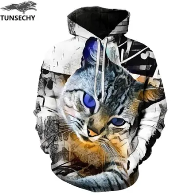 Cat Print Men/Women 3D Sweatshirts Print Milk Space Galaxy Hooded Hoodies Unisex