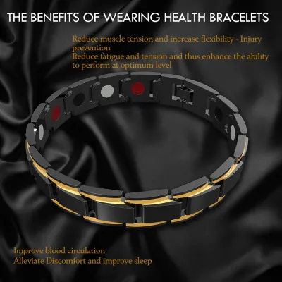 Abrray Magnetic Hematite Copper Bracelet Men,s Health Bracelets