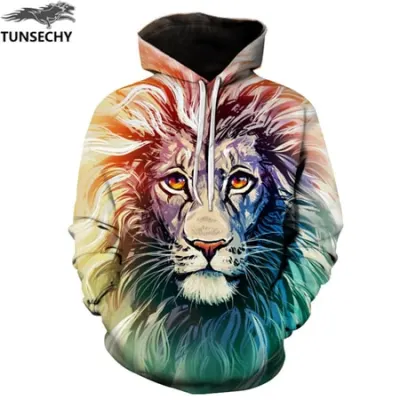 Lion Print Men/Women 3D Sweatshirts Print Milk Space Galaxy Hooded Hoodies Unisex
