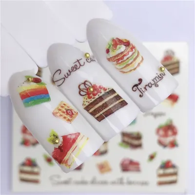 Nail sticker art decoration cake food fruit slider adhesive Water Transfer decals manicure lacquer art accessories