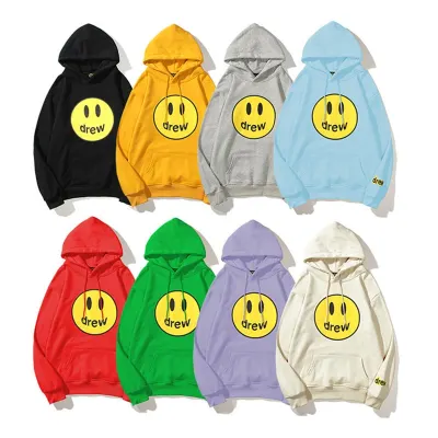 2021 Drew house Basic Smile Face Men's Fashion Hoodies Justin Bieber Drew House Women Men Hoodie Streetwear Couples Hoodie