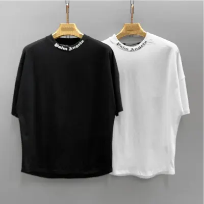 Palm Angels Letter logo Unisex Men Women Lovers Couple Style Fashion Cotton Short sleeve Round neck T-shirt boyfriend gift
