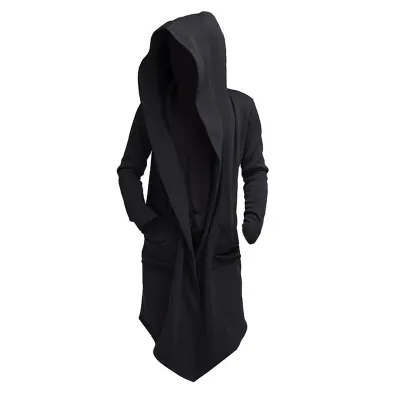 Men Hooded Sweatshirts Black Hip Hop Mantle Hoodies Fashion Jacket long Sleeves Cloak Coats Outwear Hot Sale
