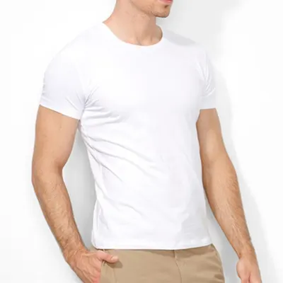 MRMT 2021 Brand New M ens T Shirt Pure Color Lycra Cotton Short SleEved T Shirt Male Round Neck Tops Cotton Bottoming Shirt