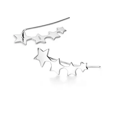 925 Sterling Silver Star Stud Earrings For Women Party Wedding Jewelry Hypoallergenic Jewelry eh393