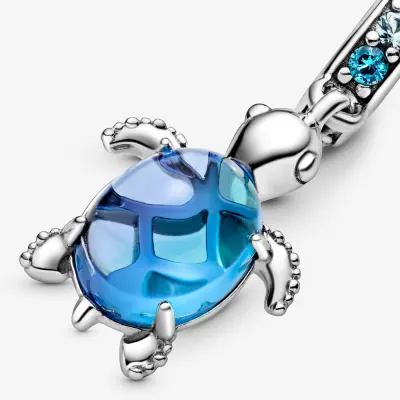 Summer New Glass Turtle Starfish Sea Horse Silver 925 Charm Bead Fit Original Pandora Bracelets DIY Ocean Series Jewelry