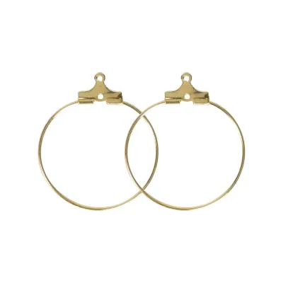 30Pcs Lot 25 40mm Big Round Hoops Earrings Dangle Clasp Ear Wires Hooks DIY Circle Earring Findings Jewelry Making Accessories