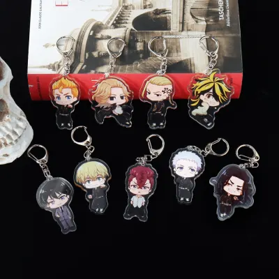 Tokyo Revengers Anime Cosplay Keychain Manjiro Ken Takemichi Hinata Atsushi Chibi Kawaii Bag Pendant Fans Collection Props