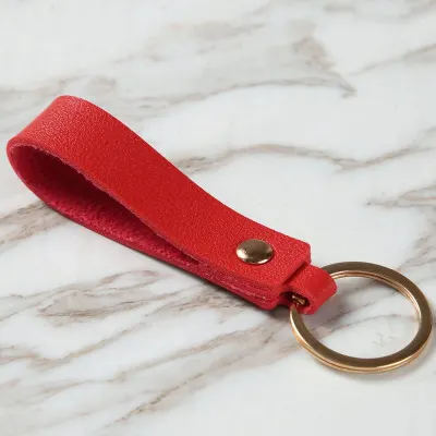 8 Colors Fashion PU Leather Keychain Business Gift Leather Key Chain Men Women Car Key Strap Waist Wallet KeyChains Keyrings