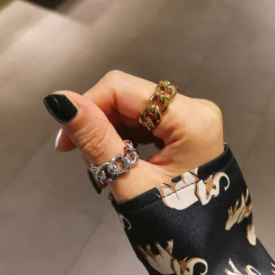 Retro Punk Snake Dragon Ring for Men Women Exaggerated Antique Siver Color Opening Adjustable Rings Anillo Hombre Bijoux