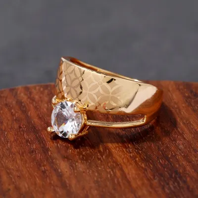 LUALA 585 Rose Gold Rings for Woman AAA Cubic Zirconia Engagement Wedding Luxury Fashion Jewelry Ring Set No Fade