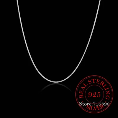 10pcs lot Promotion! Wholesale 925 Sterling Silver Necklace Silver Fine Jewelry Snake Chain 1mm 16 30inch Necklace for Women Men