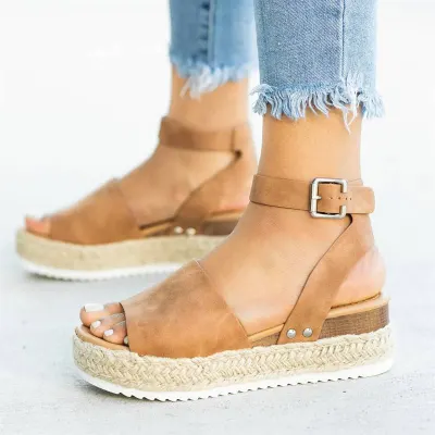 Wedges Shoes For Women High Heels Sandals Summer Shoes 2019 Flip Flop Chaussures Femme Platform Sandals Plus Size 35 43