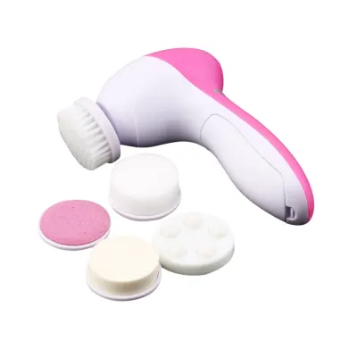 1 Set 5 in 1 Electric Facial Cleanser Body Massage Mini Skin Pore Cleaner Beauty Massager Wash Face Machine