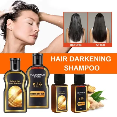 30ML Polygonum Anti-Dandruff Shampoo Repair Hair Root Shampoo Anti hair Loss Itchy Dandruff Grey Reverse Hair Color ShampooTSLM2