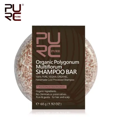 PURC Organic Polygonum Multiflorum Shampoo Bar 100% PURE handmade cold processed hair shampoo soap no chemicals for Nitesh 5%