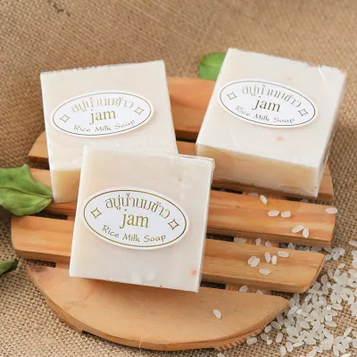 Thailand JAM Rice Soap 65g Original Thailand Handmade Soap Rice Milk Soap whitening soap goat milk soap Handmade soap for face