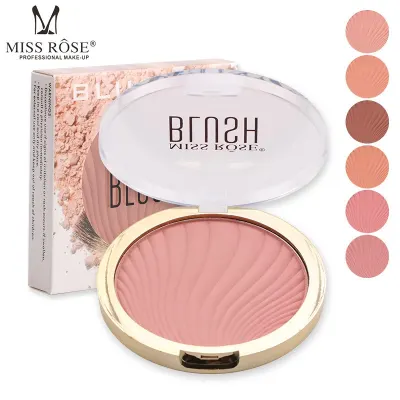 MISS ROSE Six Color Matte Blush Rouge Nude Makeup Powder Wholesale Lasting Natural Brighten Skin Color Cosmetic Gift for Girl