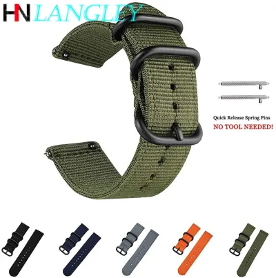 Quick Release Watch Strap for Men Women Premium Nylon NATO Watch Band with Black Stainless Buckle 18mm 20mm 22mm 24mm