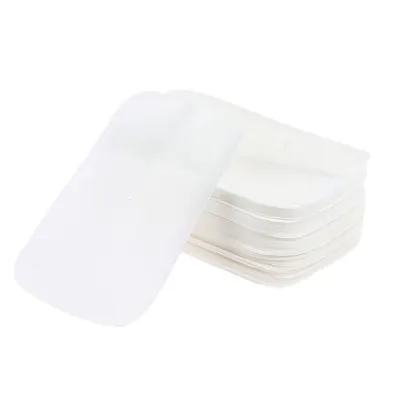100Pcs 5.6*3.6cm Disinfecting Paper Soaps Washing Hand Mini Disposable Scented Slice Sheets Foaming Soap Case Paper