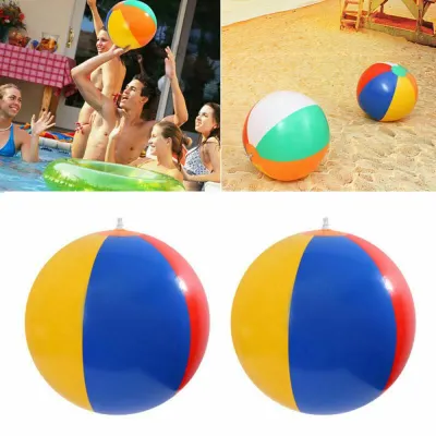 2021 Colorful Beach Ball Kids Inflatable Summer Swimming Toy Children Pool Play Toy Outdoor Holiday Party Water Game Sports Toy
