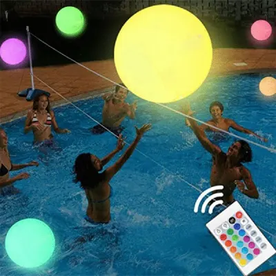 Swimming Pool Toy Glowing Ball Inflatable LED Glowing Beach Ball Water Play Equipment Entertainment 40CM