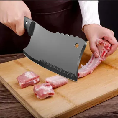 Butcher Knife Stainless Steel Bone Chopping Knife Meat Vegetables Slicing Cleaver High Hardness Kitchen Chef Knife