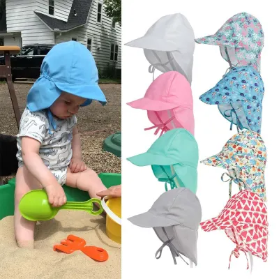 UPF50+ UV Protection Sun Hats Baby Kids Boy Girl Unisex Bucket Hats Summer Newborn Sunbonnet Hats Fisherman Caps