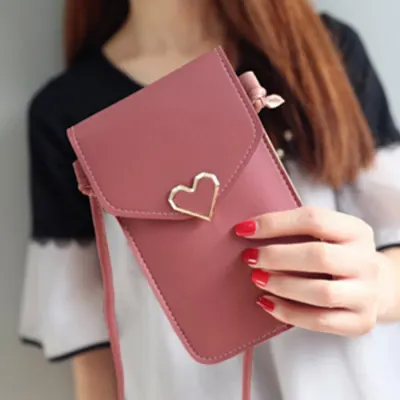 Women Phone Purse Simple Bag New Cross Wallets Smart phone Shoulder Light Handbags PU Leather Casual Solid Crossbody Bags