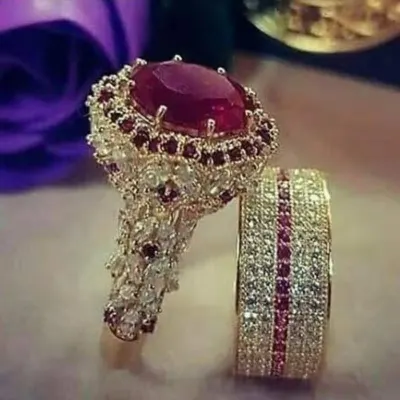 Luxury Atmospheric Zircon Wedding Rings for Women Exquisite Party Engagement Female Rings Jewelry Gift