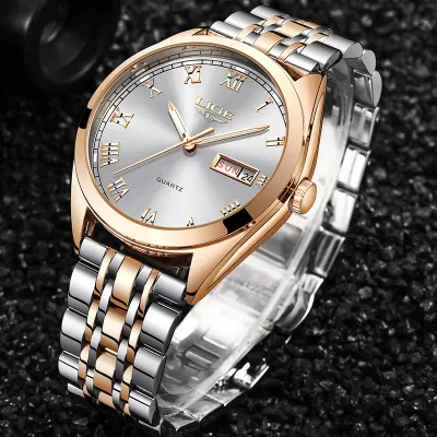 2021 LIGE New Rose Gold Women Watch Business Quartz Watch Ladies Top Brand Luxury Female Wrist Watch Girl Clock Relogio Feminino
