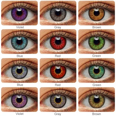 1pair 2pcs Color Contact Lenses For Eyes Anime Cosplay Colored Lenses Blue Green Multicolored Lenses Contact Lens Beauty Makeup