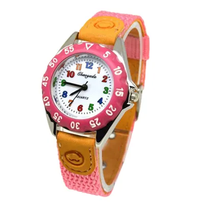 Newly Cute Boys Girls Quartz Watch Kids Children's Fabric Strap Student Time Clock Wristwatch Gifts