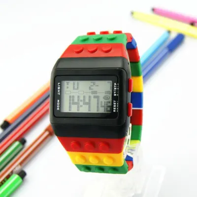 LED Digital Wrist Clock For Children kids Watches Boys Girls Unisex Colorful Electronic Sports Watch For Lego Buildinng relogios