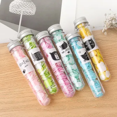 Mini Disposable Washing Hand Paper Soap Body Washing Bath Test Tube Confetti Foaming Flower Paper Soap Makeup Removal For Nails