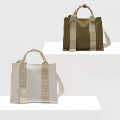Printed Canvas Tote Bag 2021 Summer New High quality Casual Letter Shopping Shoulder Messenger Bag Purses and Handbags For Woman