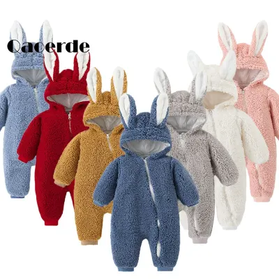 Newborn Baby Clothes Winter Unisex Christmas Rompers Thick Warm Infant Jumpsuit Parkas For Baby Girls Boy Romper Snowsuit 0-12M
