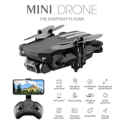 4K 1080P HD Camera Mini Drone WiFi Aerial Photography RC Helicopters Toy Adult Kids Black Gray Foldable Quadcopter Aircraft New