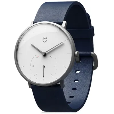 XIAOMI MIJIA QUARTZ Smart Watch Life Waterproof Double Dial Time Alarm Sport Sensor Pedometer Replaceable 20mm Strap Mi Home APP