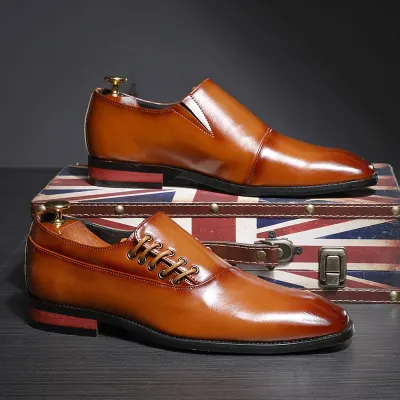 ZUNYU Fashion Business Dress Men Shoes New Classic Leather Men,S Suits Shoes Fashion Slip On Dress Shoes Men Oxfords Size 37-48