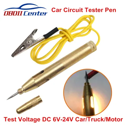 6V 12V 24V Car Circuit Tester Pen Auto Circuit Voltate Test Tool Probe DC 6V-24V Automobiles Motorcycles Trucks Boats Work