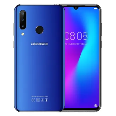 DOOGEE N20 Mobilephone Fingerprint 6.3inch FHD+ Display 16MP Triple Back Camera 64GB 4GB MT6763 Octa Core 4350mAh Cellphone LTE