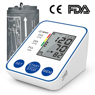 Blood Pressure Monitor Upper Arm Automatic Digital Blood Pressure Monitor Cuff Home BP Sphygmomanometers with Large LCD Display