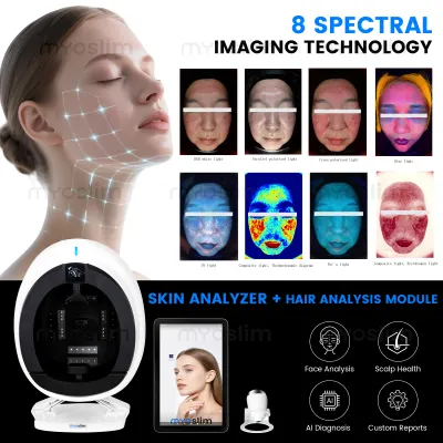 AISIA Q1 Pro 3D AI Facial Skin Analyzer Scalp analysis Skin Problem Diagnosis 8 Spectrum Professional Analysis Equipment