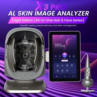 The AI ??Skin Analyzer X3Pro Facial Skin Analyzer Supports Hair And Scalp Analysis, As Well as beauty care techniques
