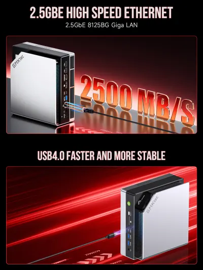 AI Mini PC AMD Ryzen Al Max+ 395 128GB LPDDR5X 8000MHz 2TB PCIe 4.0 SSD 2.5G LAN WiFi 7 BT5.4 Mini Gaming Computer
