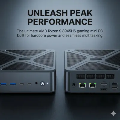 SZBOX GH8 AMD Ryzen9 8945hs 2*NVMe DDR5 MINI PC Windows 11 Pro 64GB 1TB SSD WIFI6 BT5.2 Gaming Mini PC Computer
