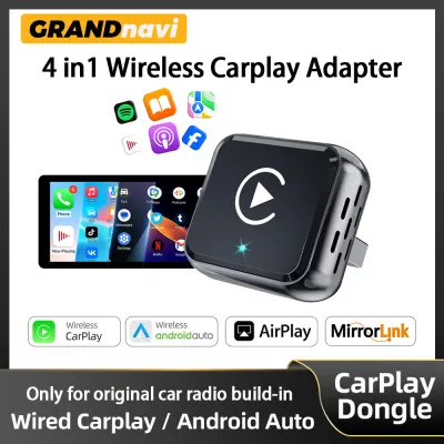 4in1 Dongle For Wireless CarPlay Airplay Android Auto Mirror link Smart AI Box Bluetooth WiFi Connect Car System Car Play Adapter