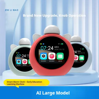 AI Smart Alarm Clock Kids Early Education Robot Student Learning Tool AI Big Data Voice Assistant Time Buddy For Kids