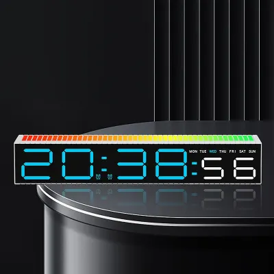 Creative LED Electronic Clock, Electronic Clock, Colorful Pickup Clock, Nine-color Changeable, Three-Speed Brightness Adjustment